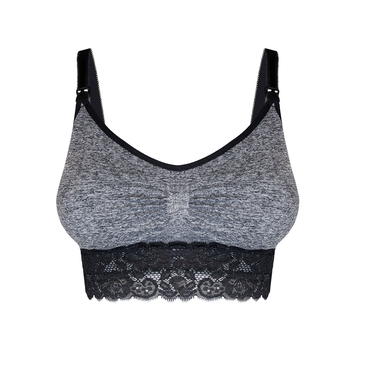 Mama Comfort Maternity Bralette grey marl/black, MAGIC BODYFASHION