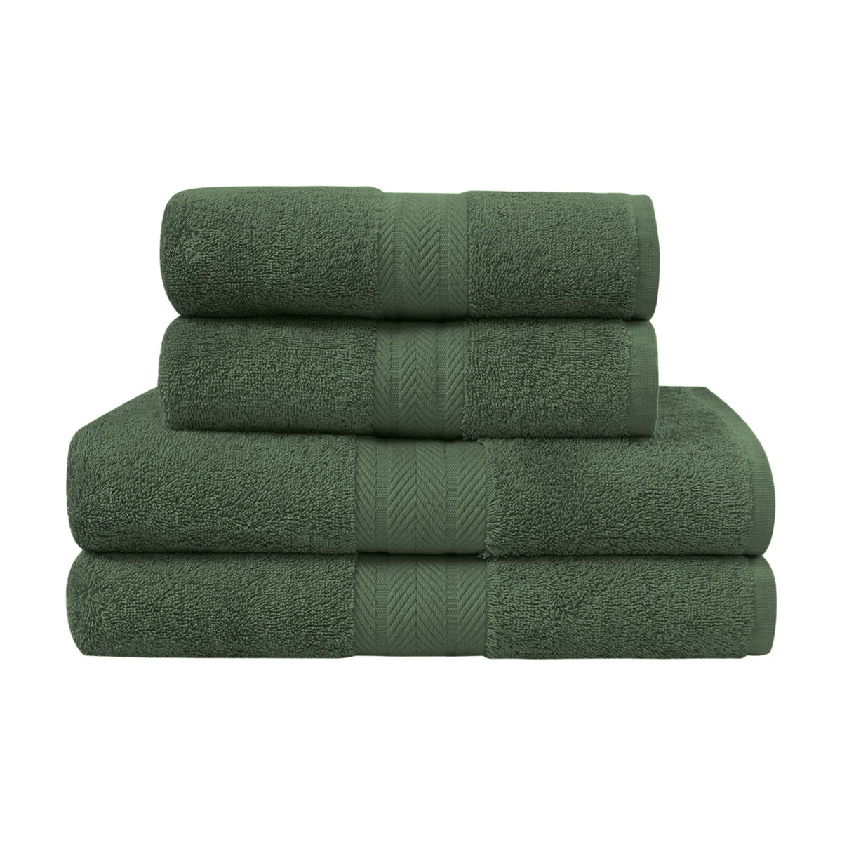 Ensemble de bain 4 pièces (2 draps de bain + 2 serviettes de toilette) LUXURY eucalyptus, SENSEI MAISON