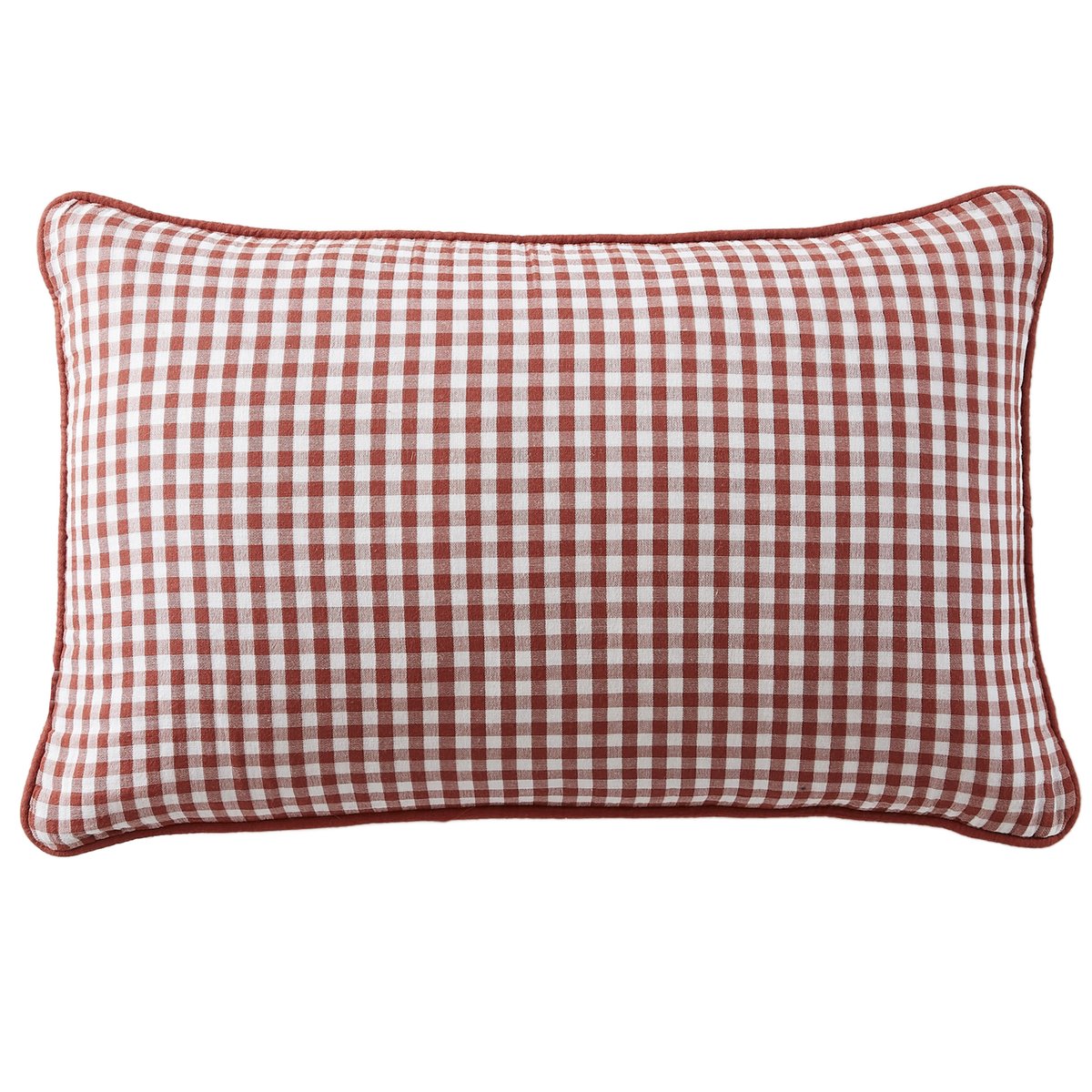 Coussin rectangulaire déhoussable 40x60 cm Gaze de Coton Vickie Terracotta terracotta, EDEN