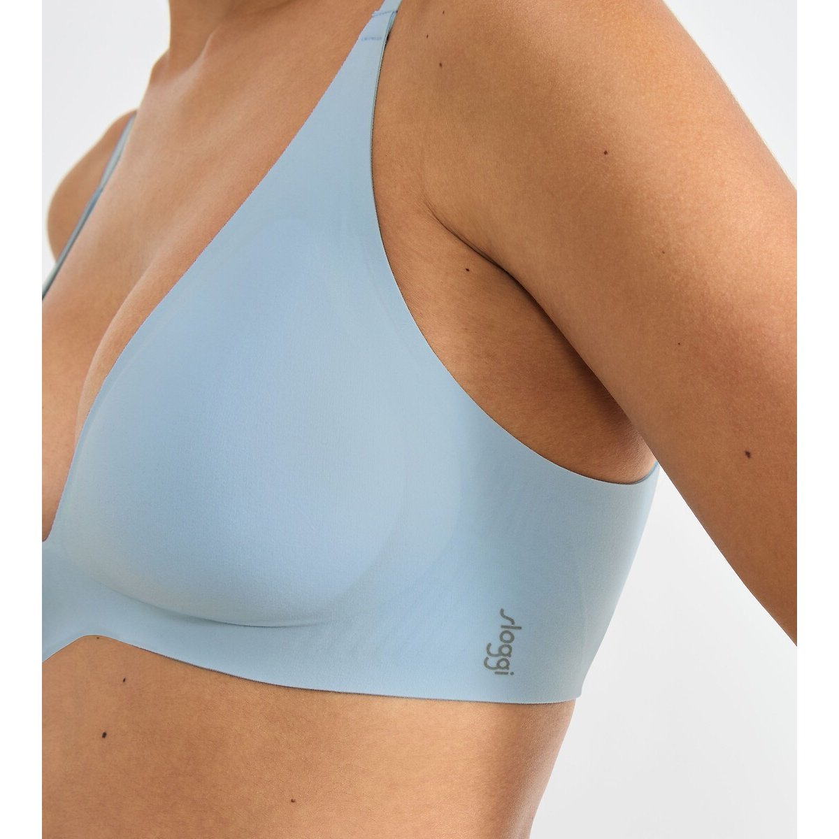 Reggiseno push-up senza ferretto ZERO FEEL 2.0 blu chiaro, SLOGGI