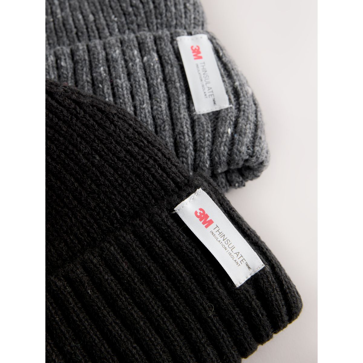 Bonnet thinsulate, lot de 2 noir / gris anthracite, NEXT