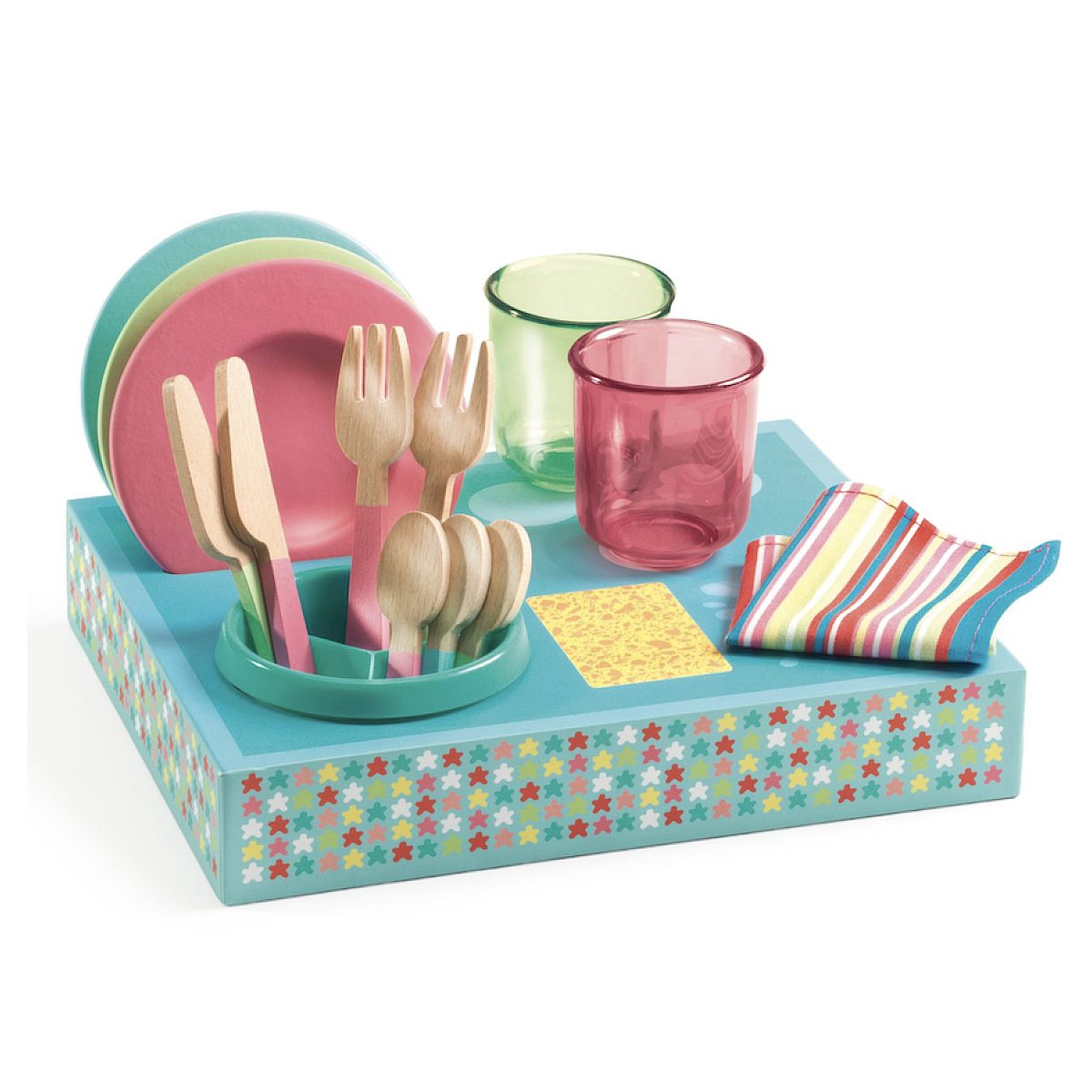 Set vaisselle, jeu pour enfant - couleur unique, DJECO