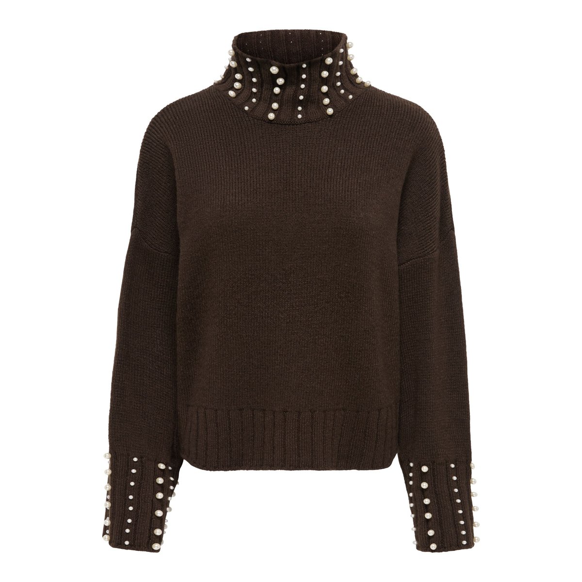 Pull En Maille coffee bean, ONLY