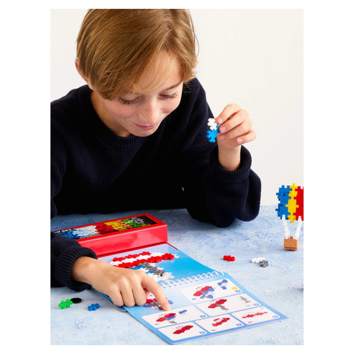 Plus-Plus Puzzle au numero - Transports - Kontiki couleur unique, PLUSPLUS