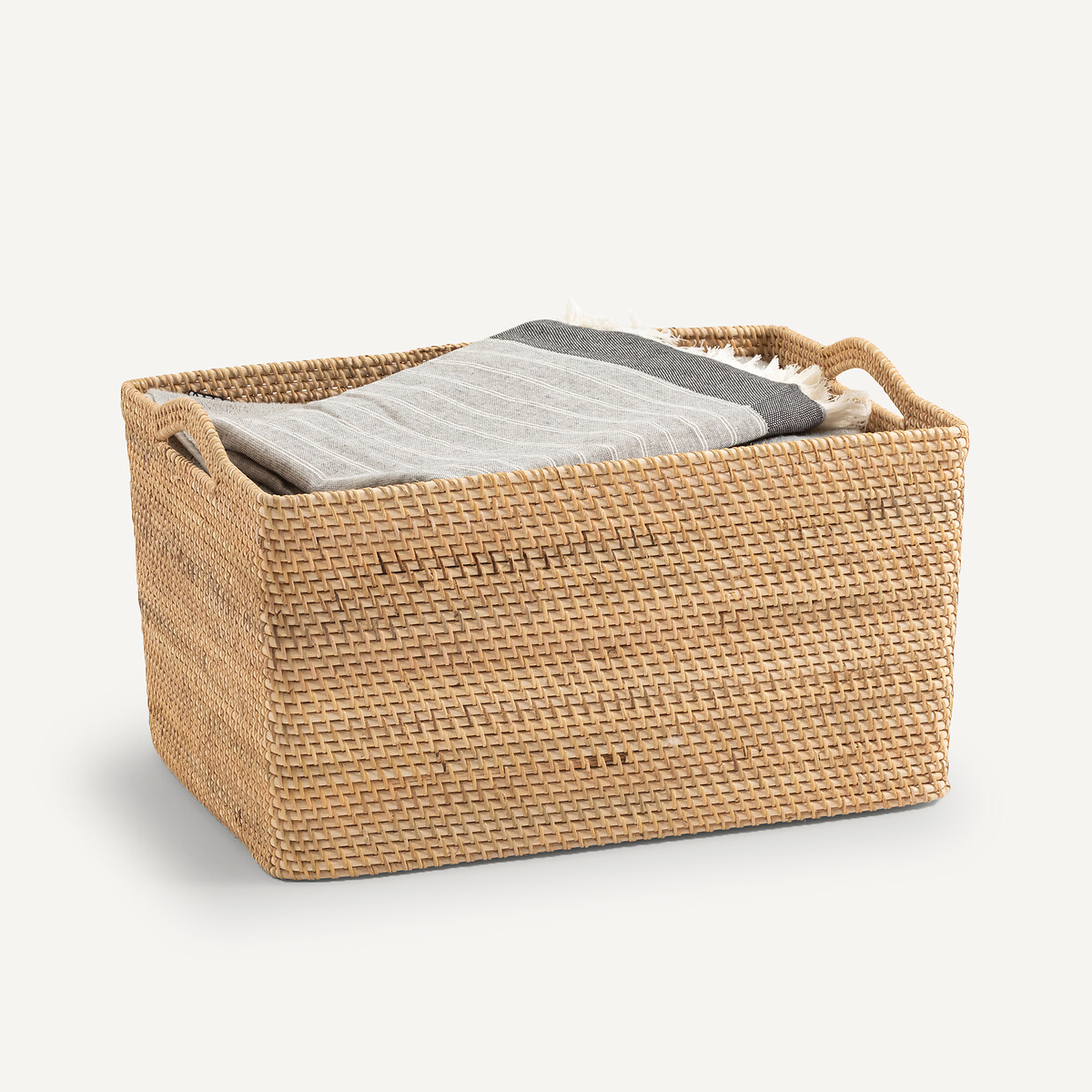 Panier de rangement en rotin, Longueur 50 cm, SORONG naturel, AM.PM