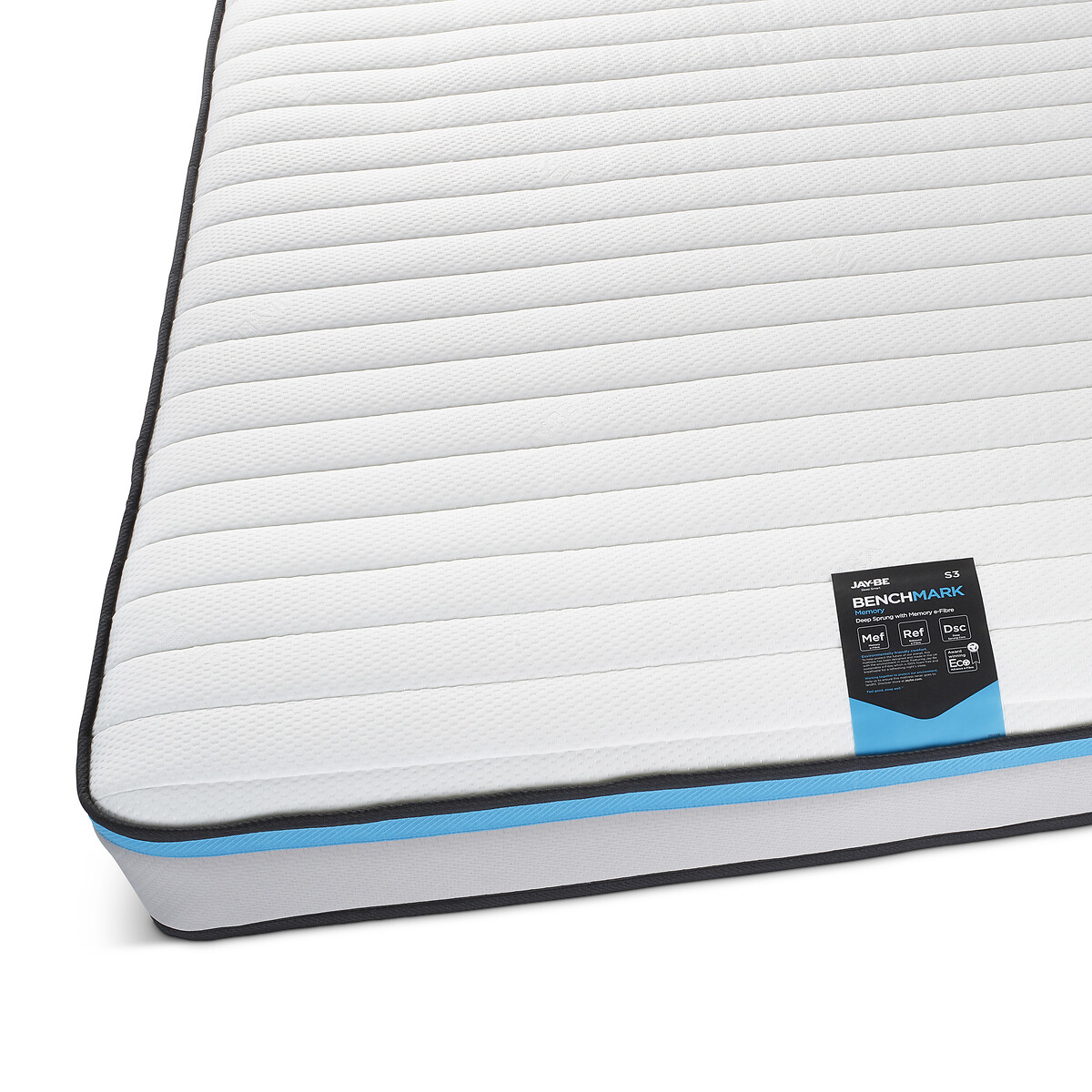 Jay-Be® Benchmark S3 Memory Eco-Friendly Mattress grey/blue, JAY-BE