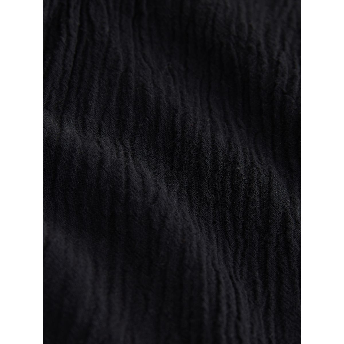 Pantalon large texturé contenant du lin noir, NEXT