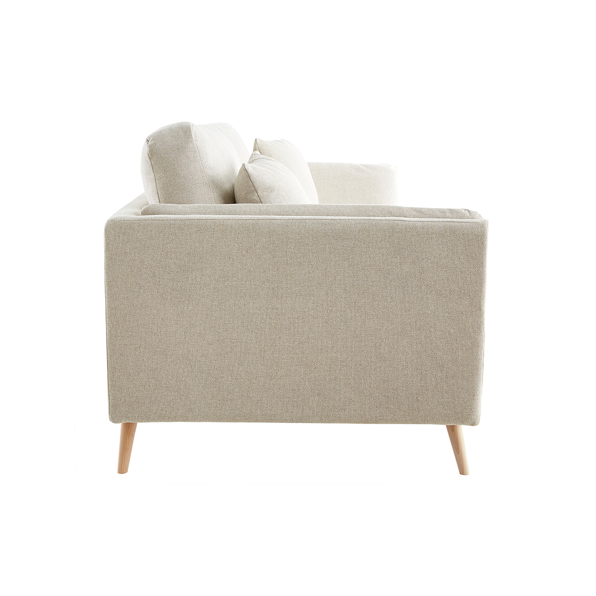 Canapé scandinave 3 places VOGUE beige, MILIBOO