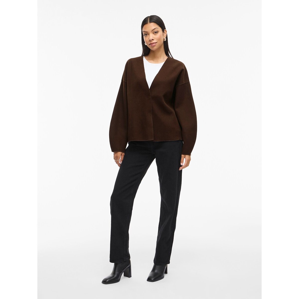 Short Oversized Jacket chocolate brown, VILA