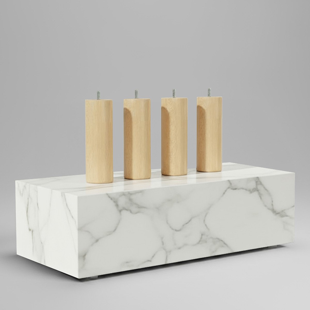 Pied de lit CYLINDRIQUE naturel, BELLECOUR