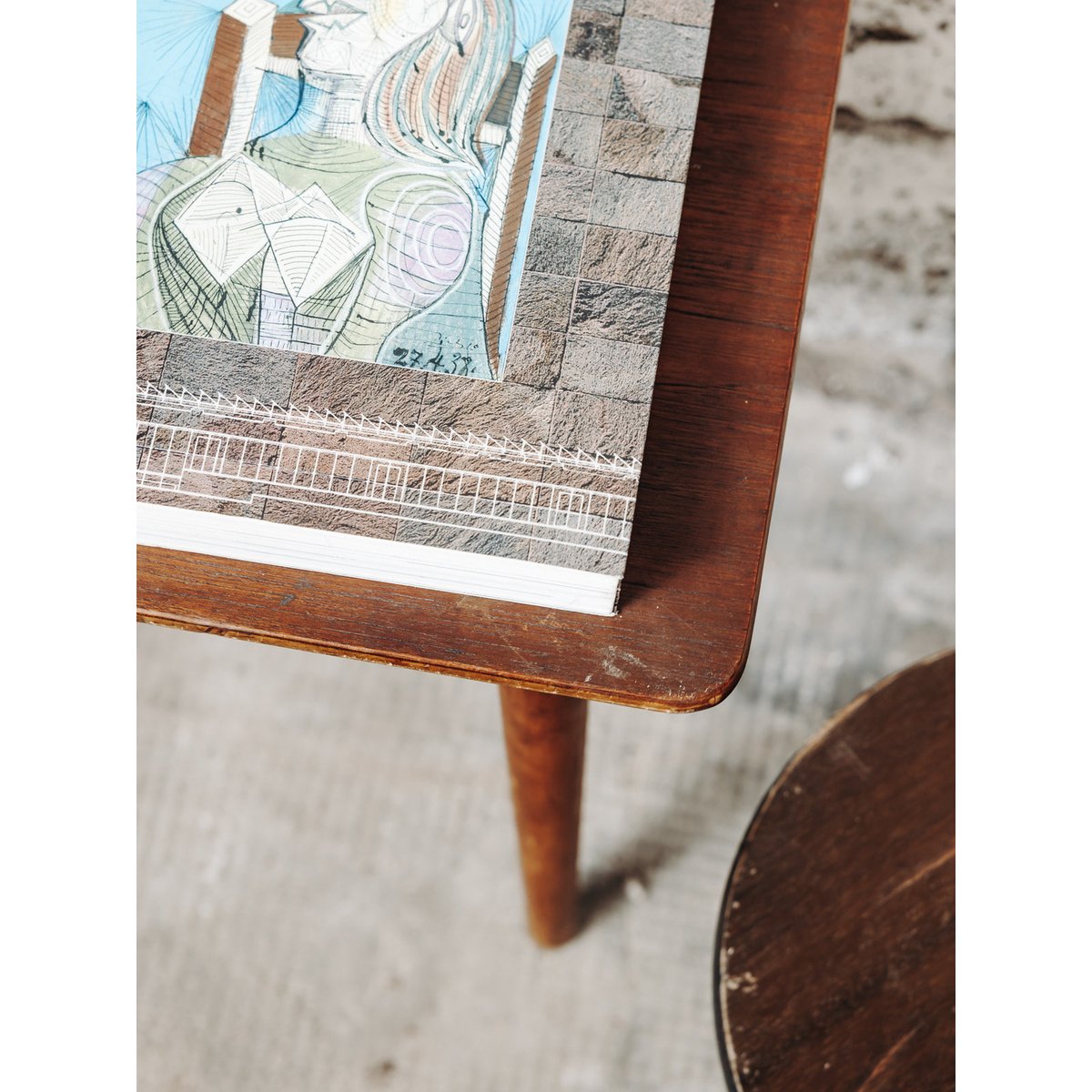 Table d'appoint Francine N°281 - Bon état bois, DEBONGOUT