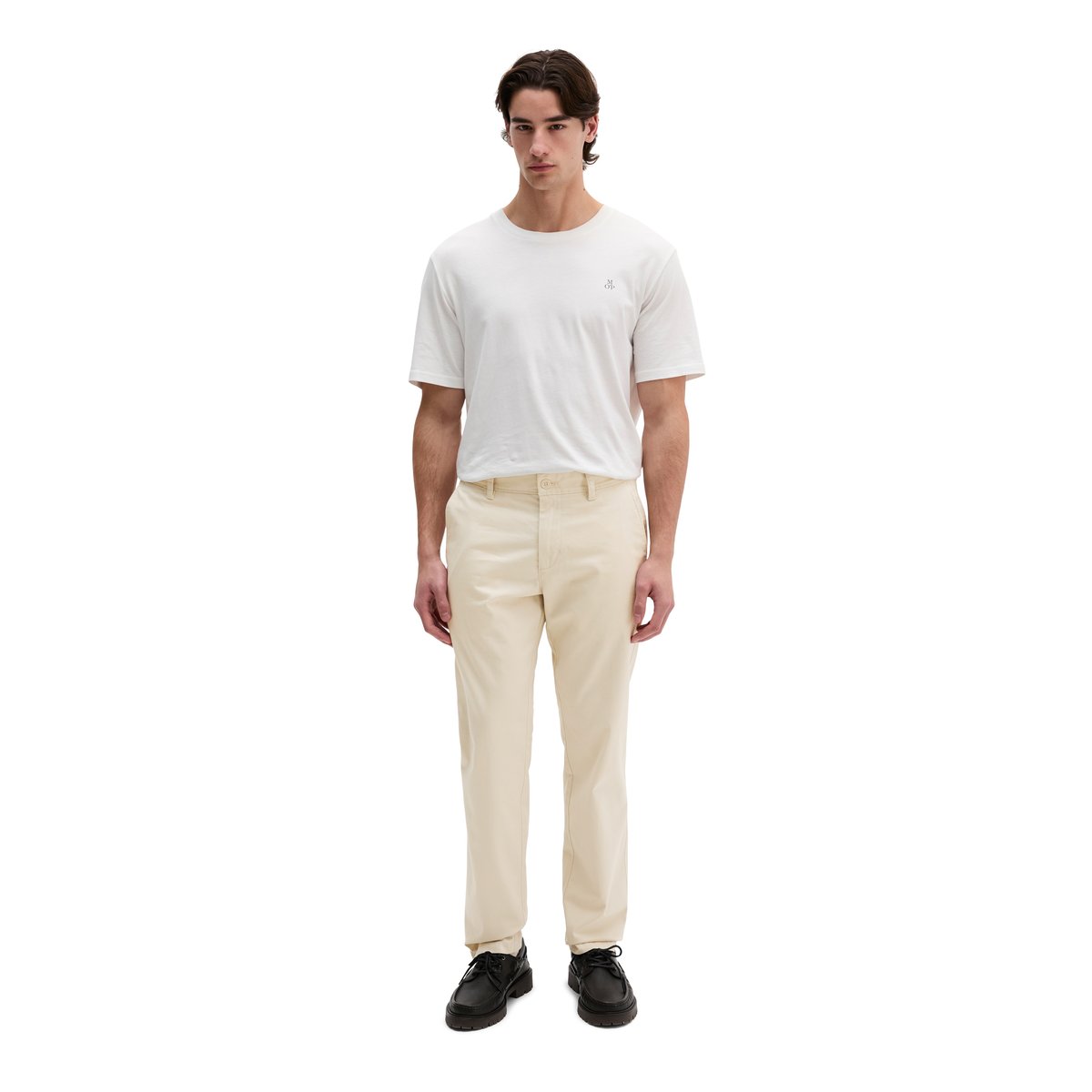 Chino modèle Osby, coupe fuselée en mélange de coton bio de haute qualité gris, MARC O'POLO