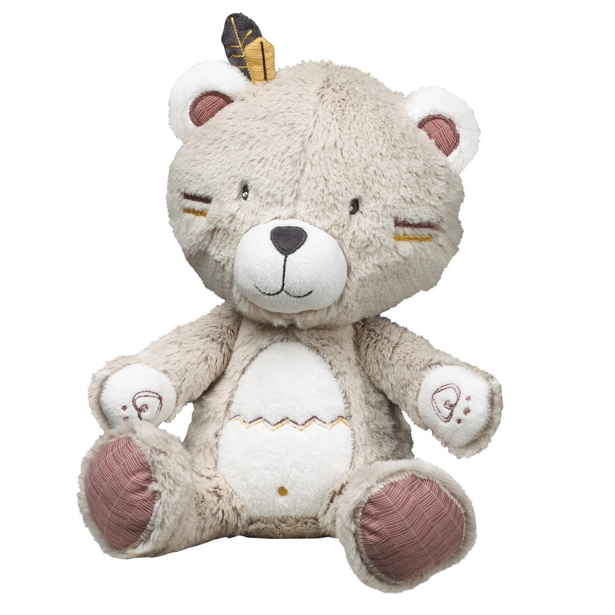 Doudou Ours en velours beige, SAUTHON