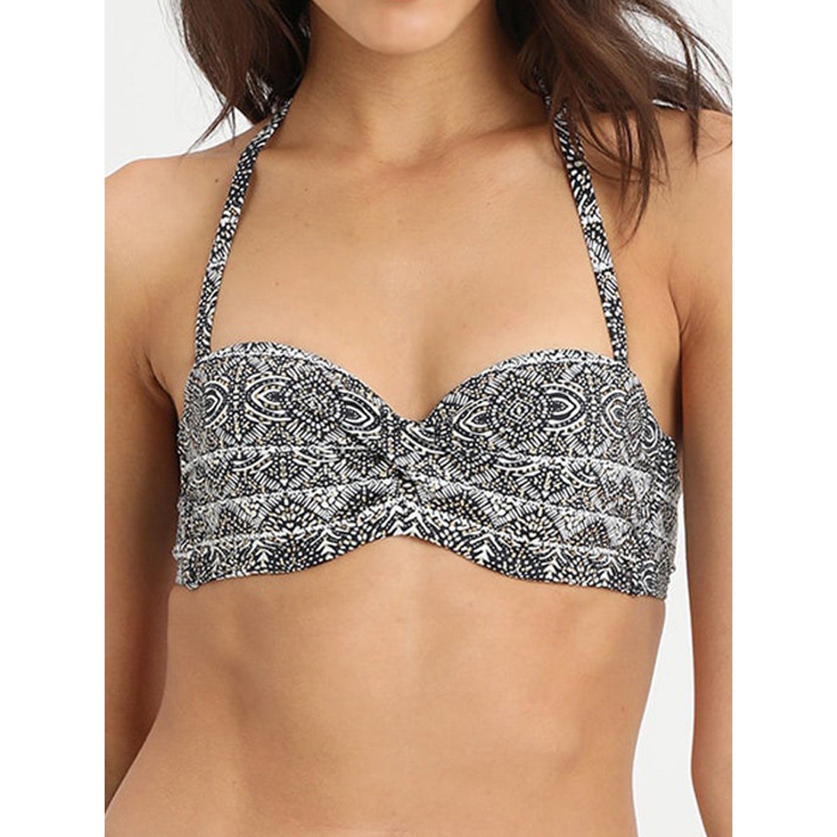 Haut maillot de bain bandeau Giselle noir/blanc, LASCANA