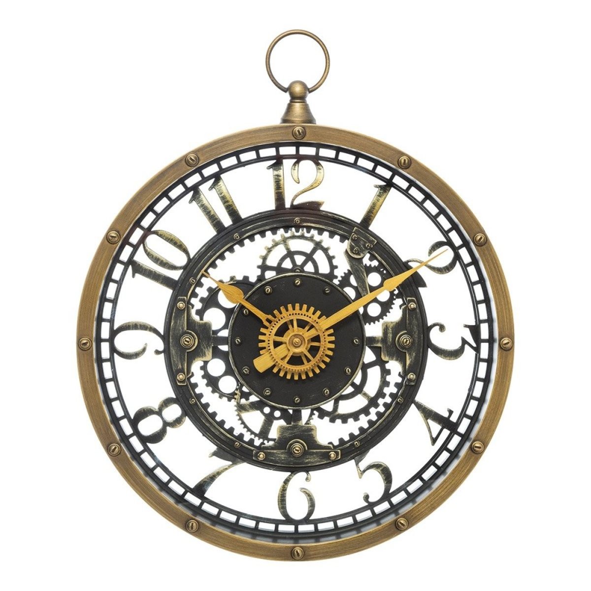 Horloge Silencieuse Méca D27 marron, ATMOSPHERA