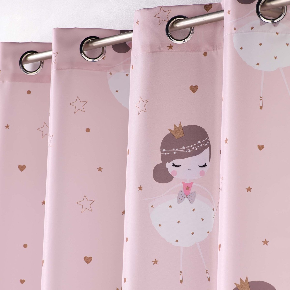Rideau a oeillets Fifi Petite Princesse rose, EDEN