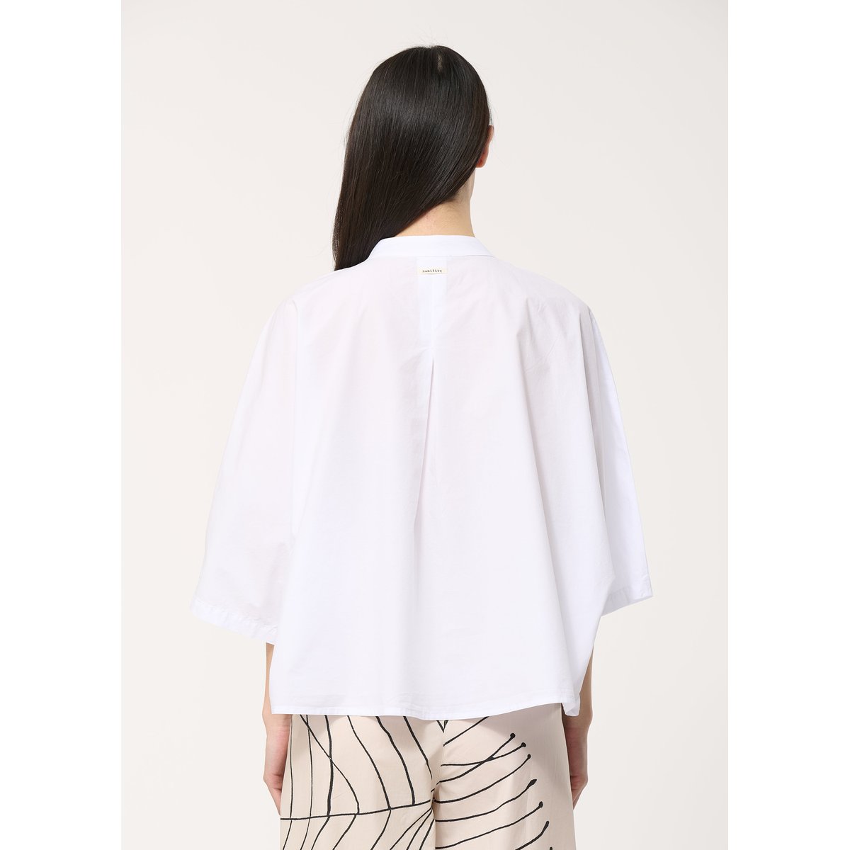 Chemisier blanc oversize en coton blanc, HUMILITY