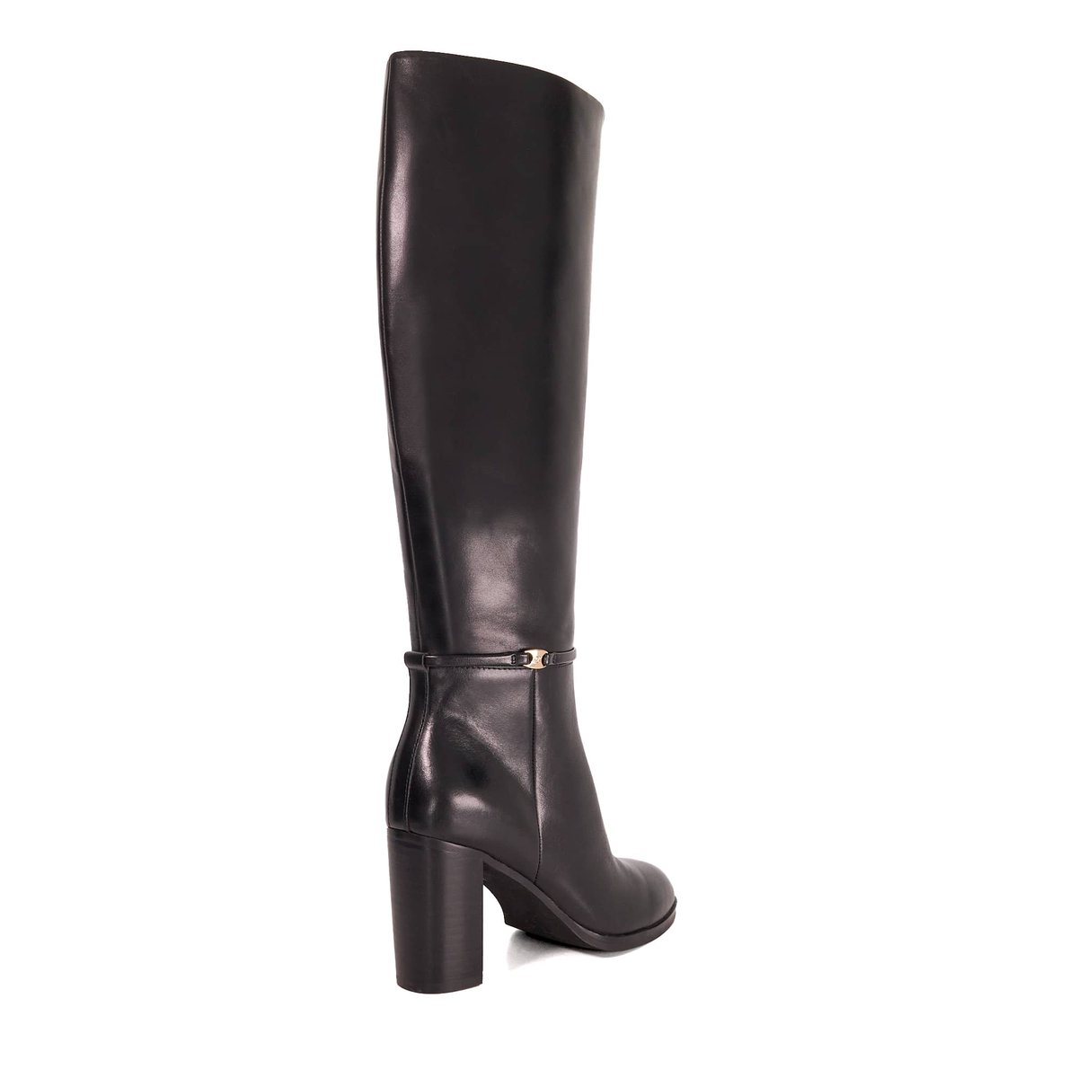Bottes au genou à talon carré - STARLLING black-leather, DUNE LONDON
