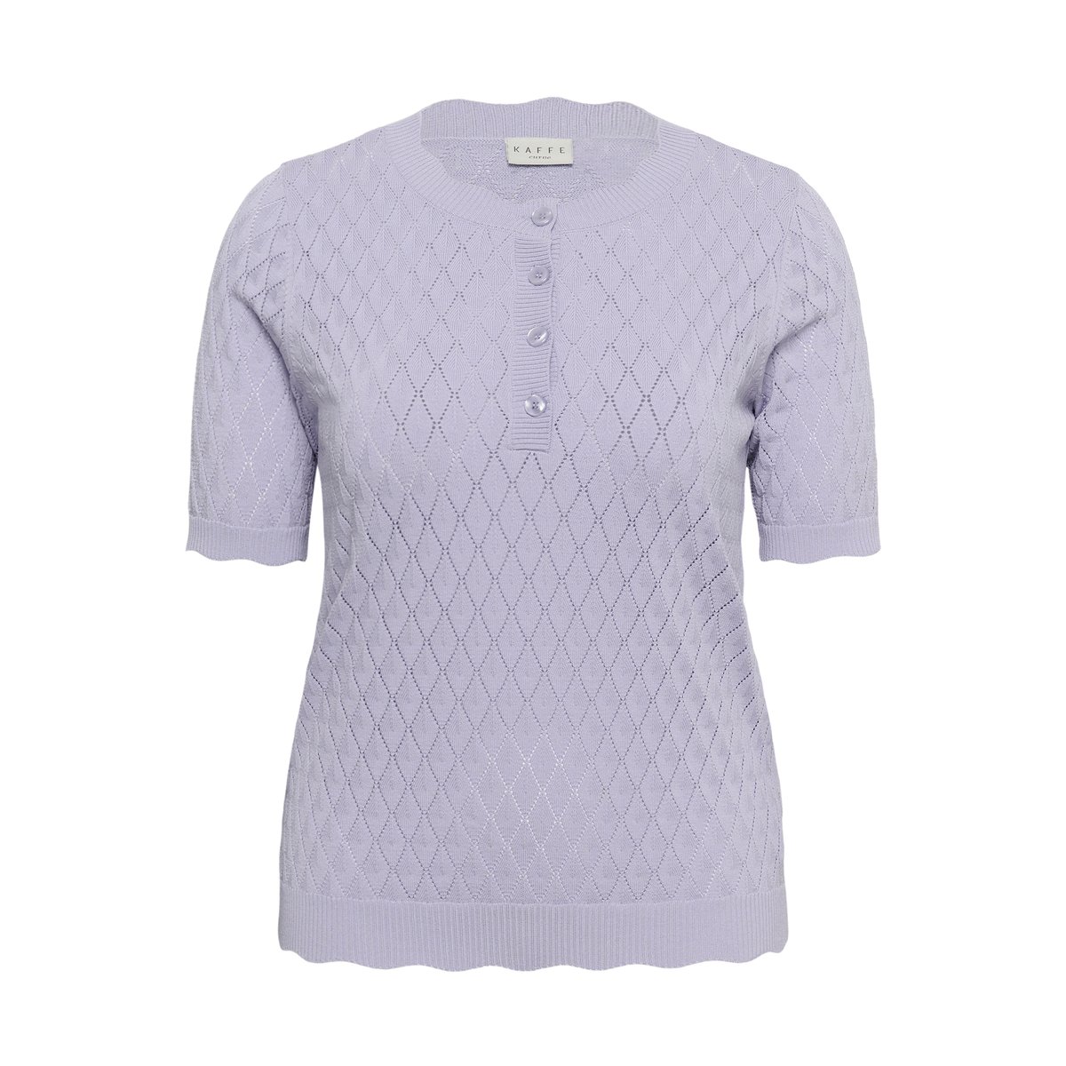 Pullover tricoté violet lupine cc., KAFFE CURVE