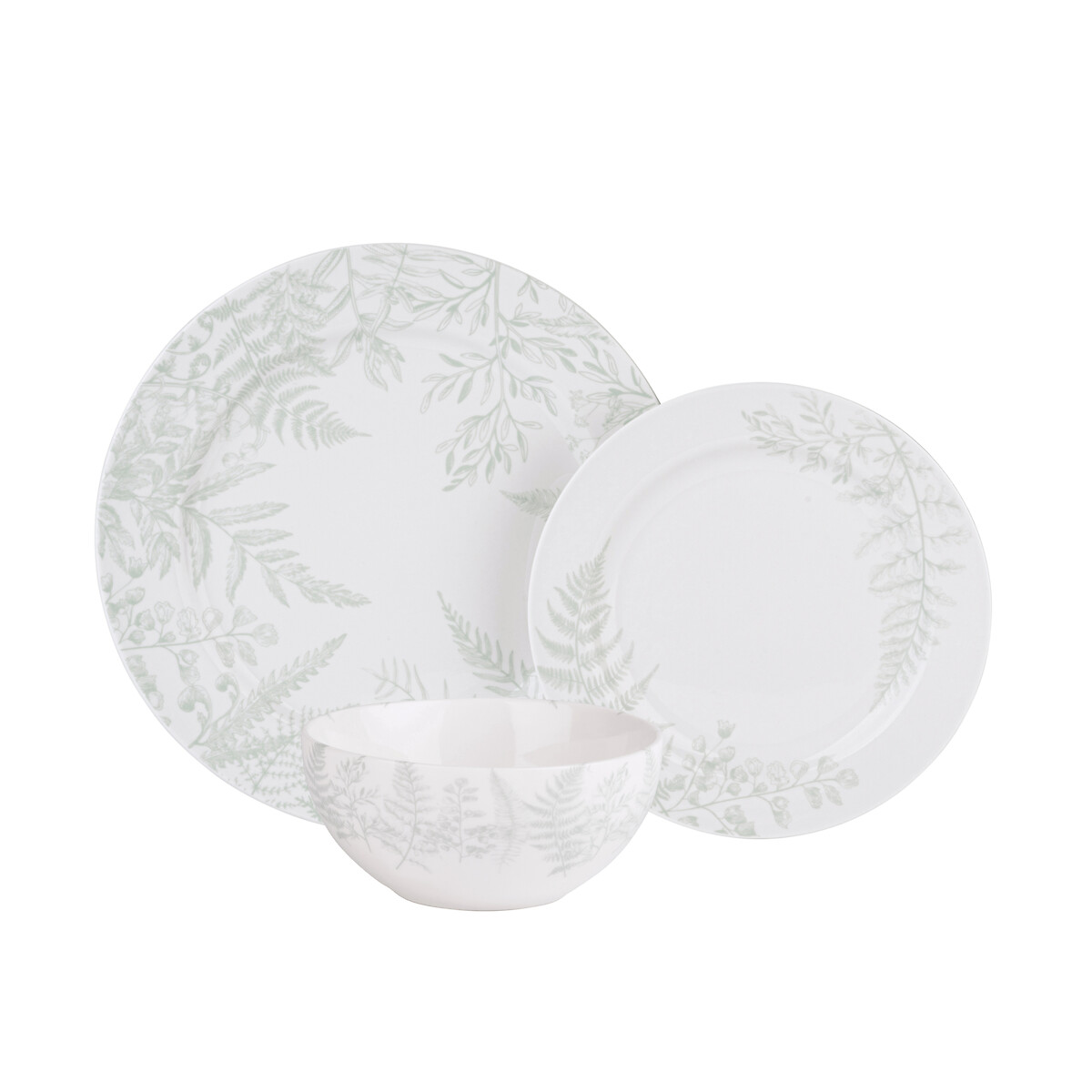 12-Piece Signature Botanical Dinner Set green, MARY BERRY