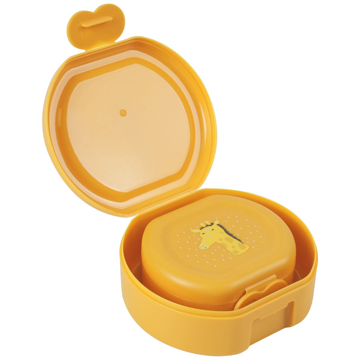 Lot de 2 boîtes à goûter à clip jaune, marron, blanc, TRIXIE