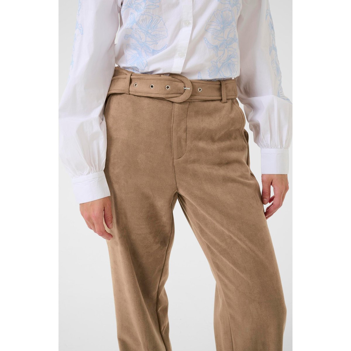 Pantalon casual marron cocoa creme, CREAM