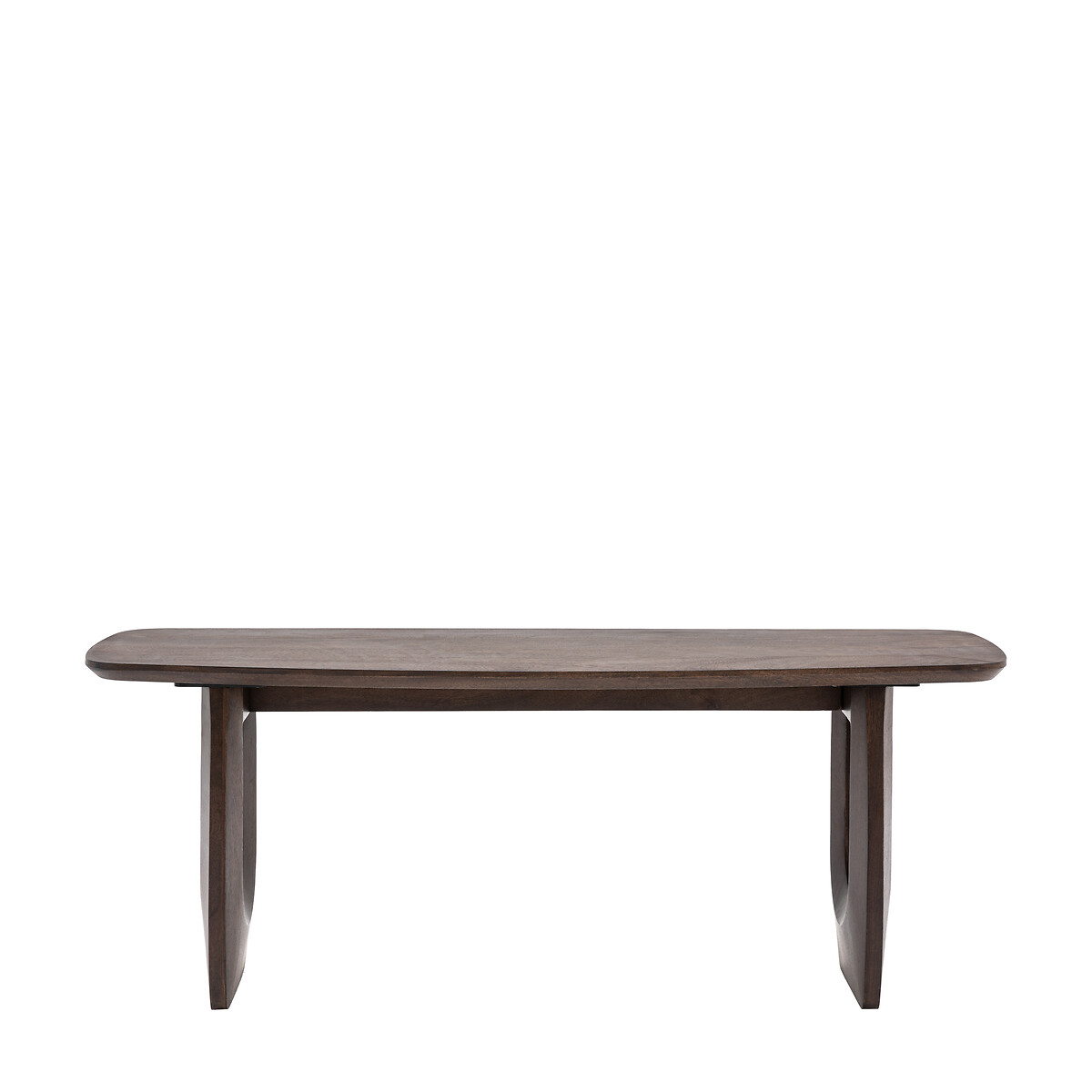 Akron Curved Mango Wood 2 Seater Dining Bench (120 cm) brown , ÉDITÉ
