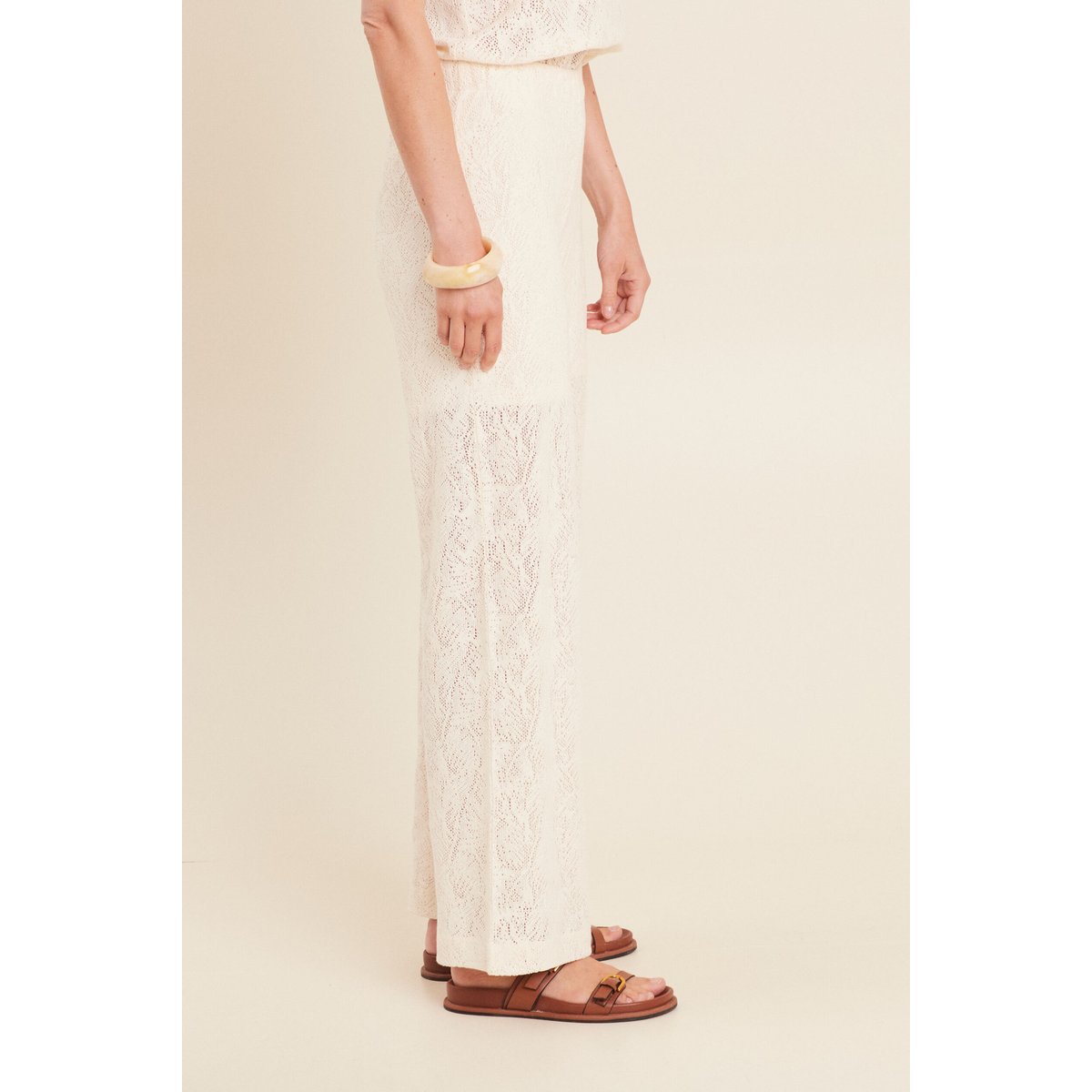 Pantalon crochet femme ecru, BREAL