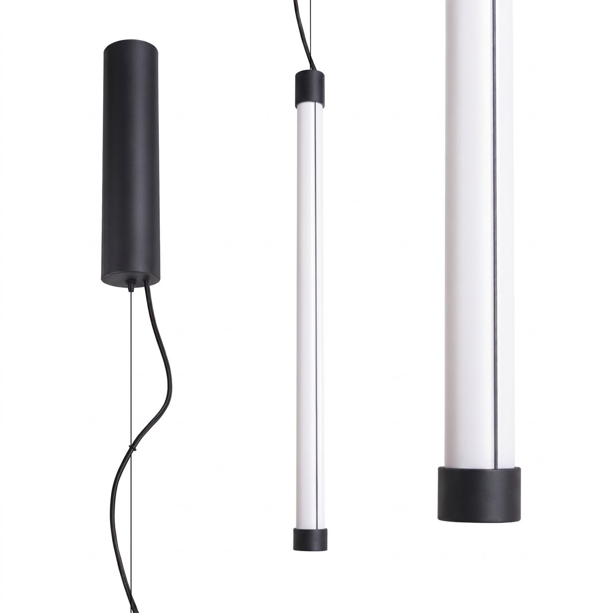 Suspension Acier Noir LED 1 Trang noir, EDEN