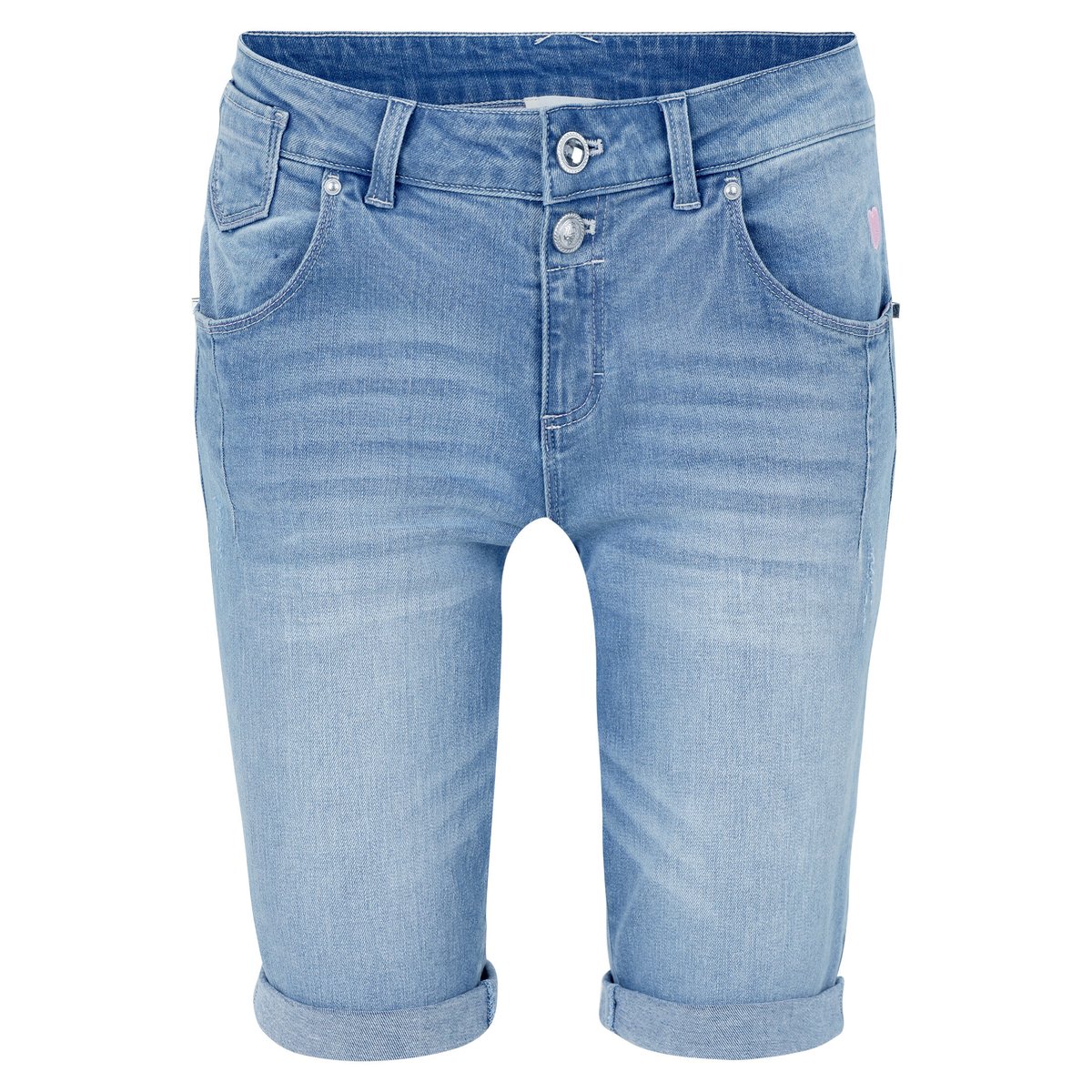 Shorts en jean à broderies bleu, CARTOON