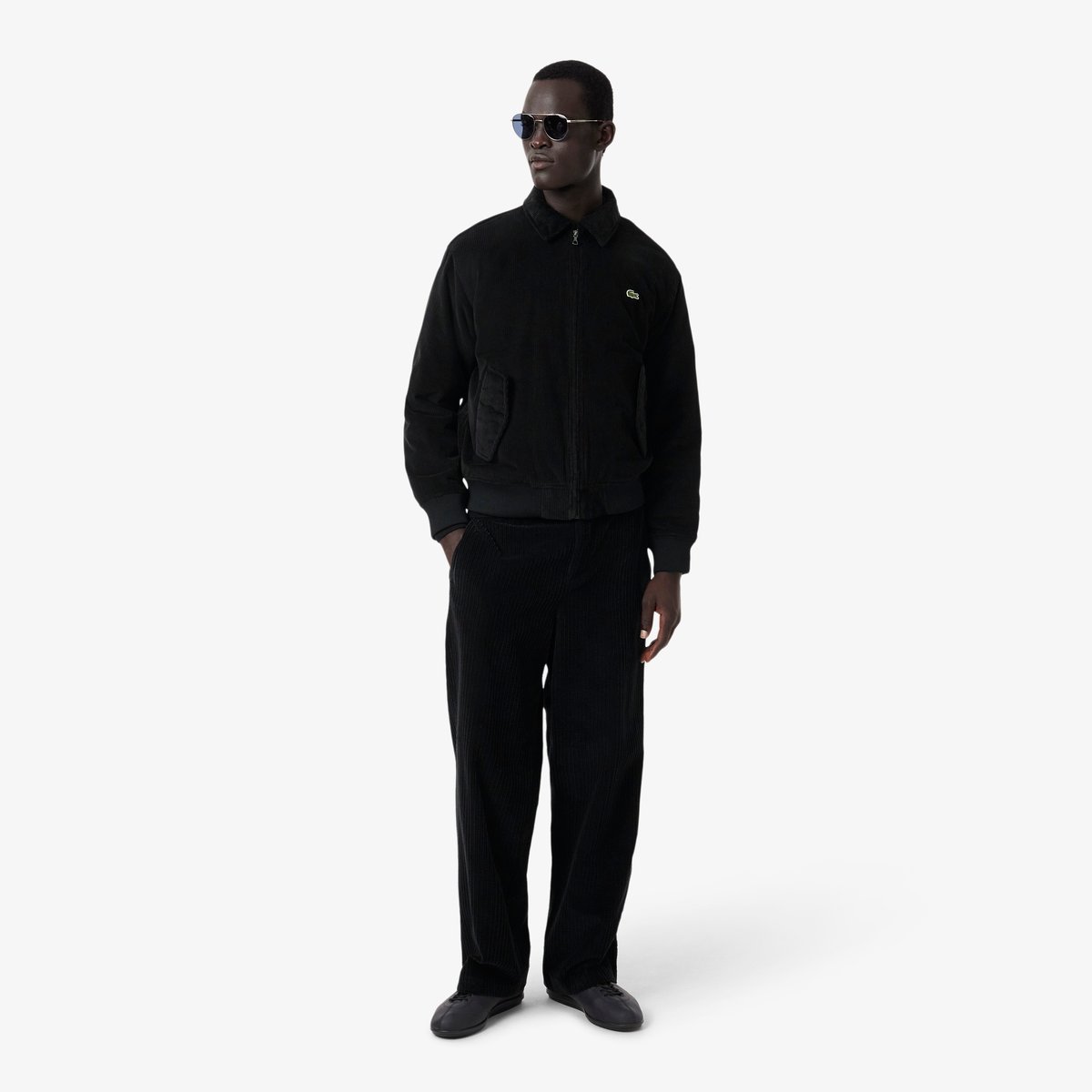 Bomber rembourré velours côtelé noir-031, LACOSTE