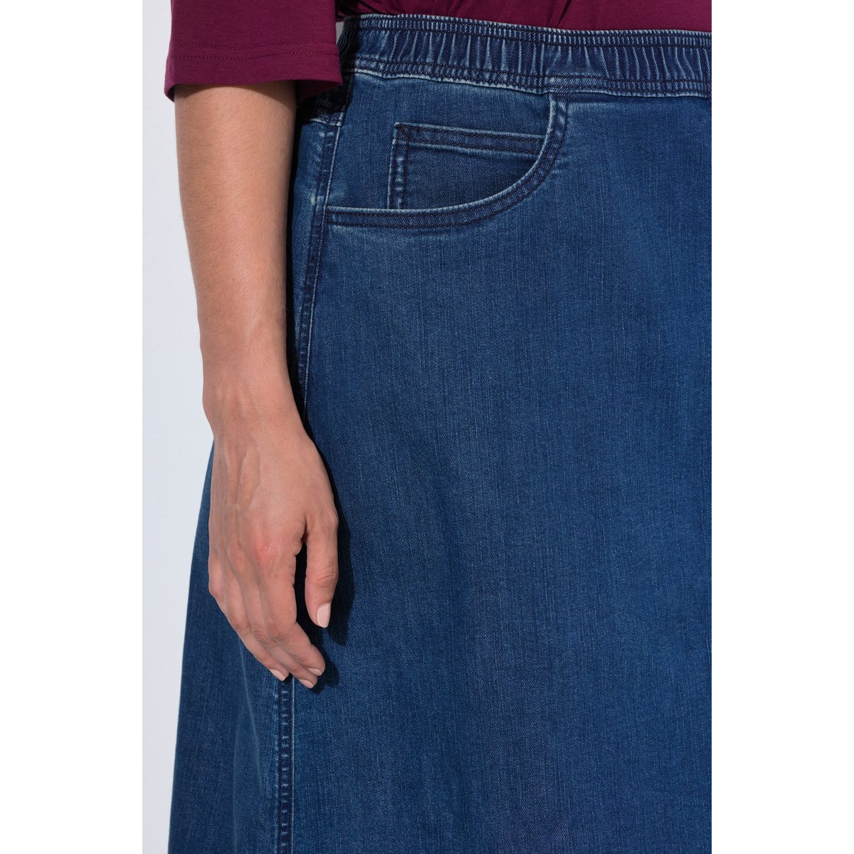 Jupe en jean jean bleu foncé, ULLA POPKEN