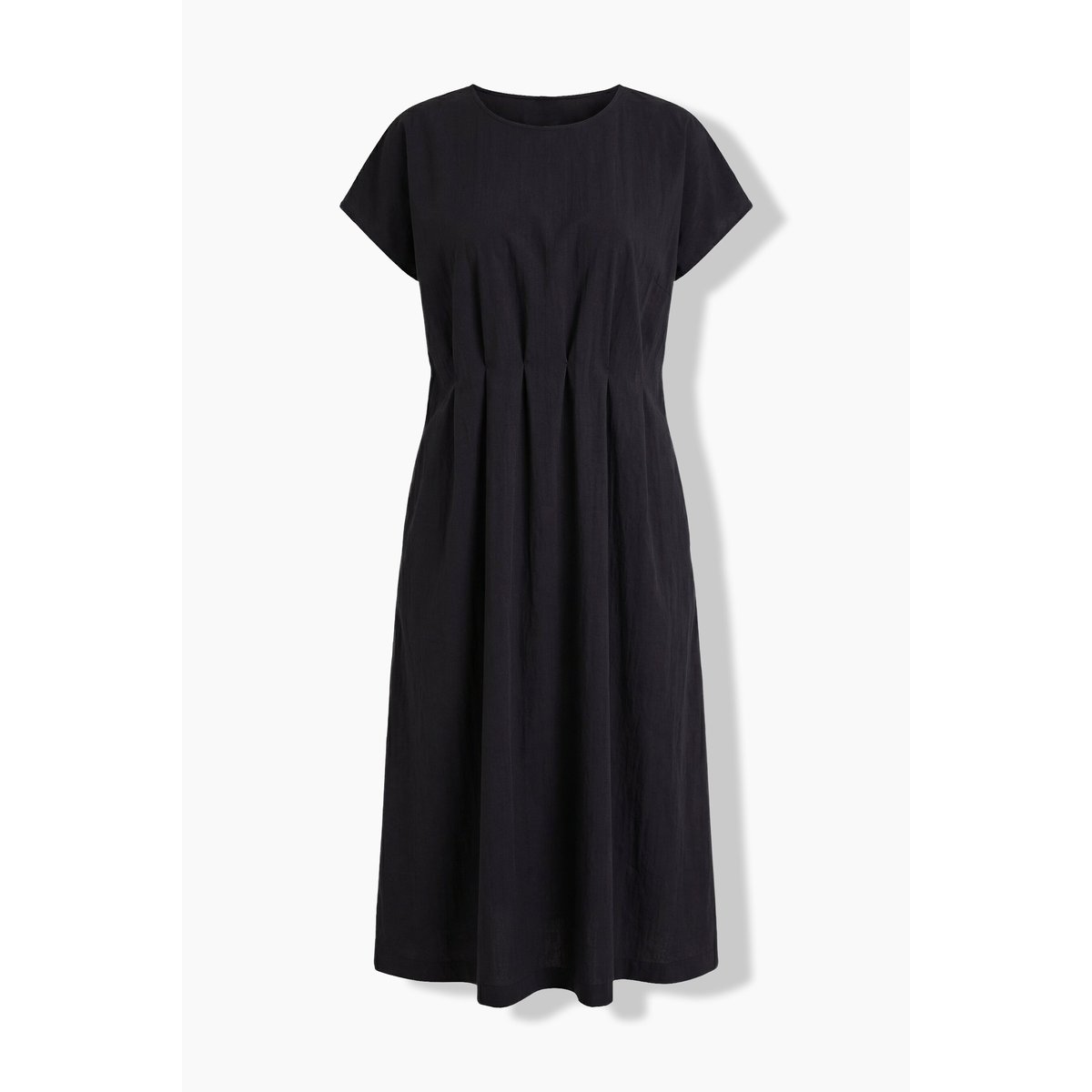Robe longue, plis décoratifs, cintrée noir, ULLA POPKEN