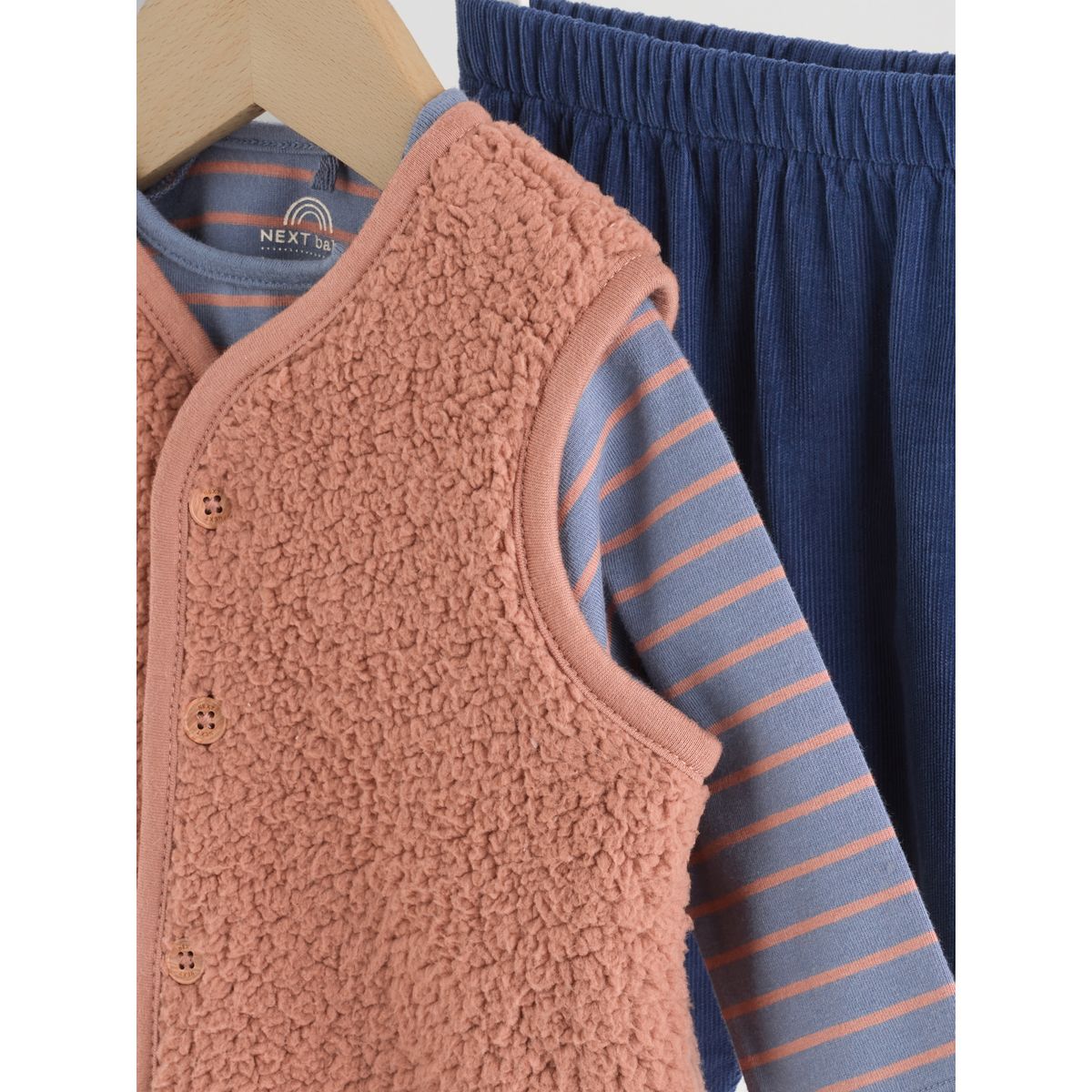 Ensemble veste sans manches et legging bébé borg animal de la marine, NEXT