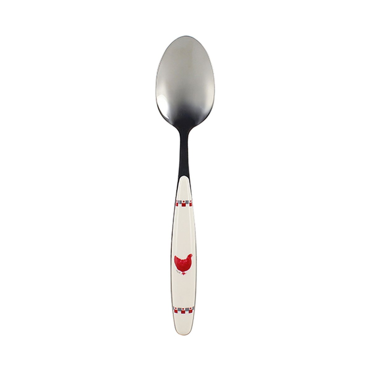 Lot de 6 cuillères 21cm, GALLINA beige-inox, NOVASTYL