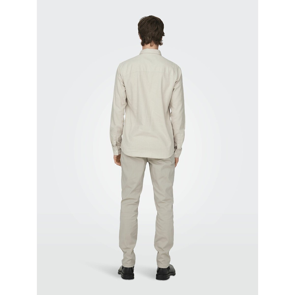 Chemise slim beige clair, ONLY & SONS