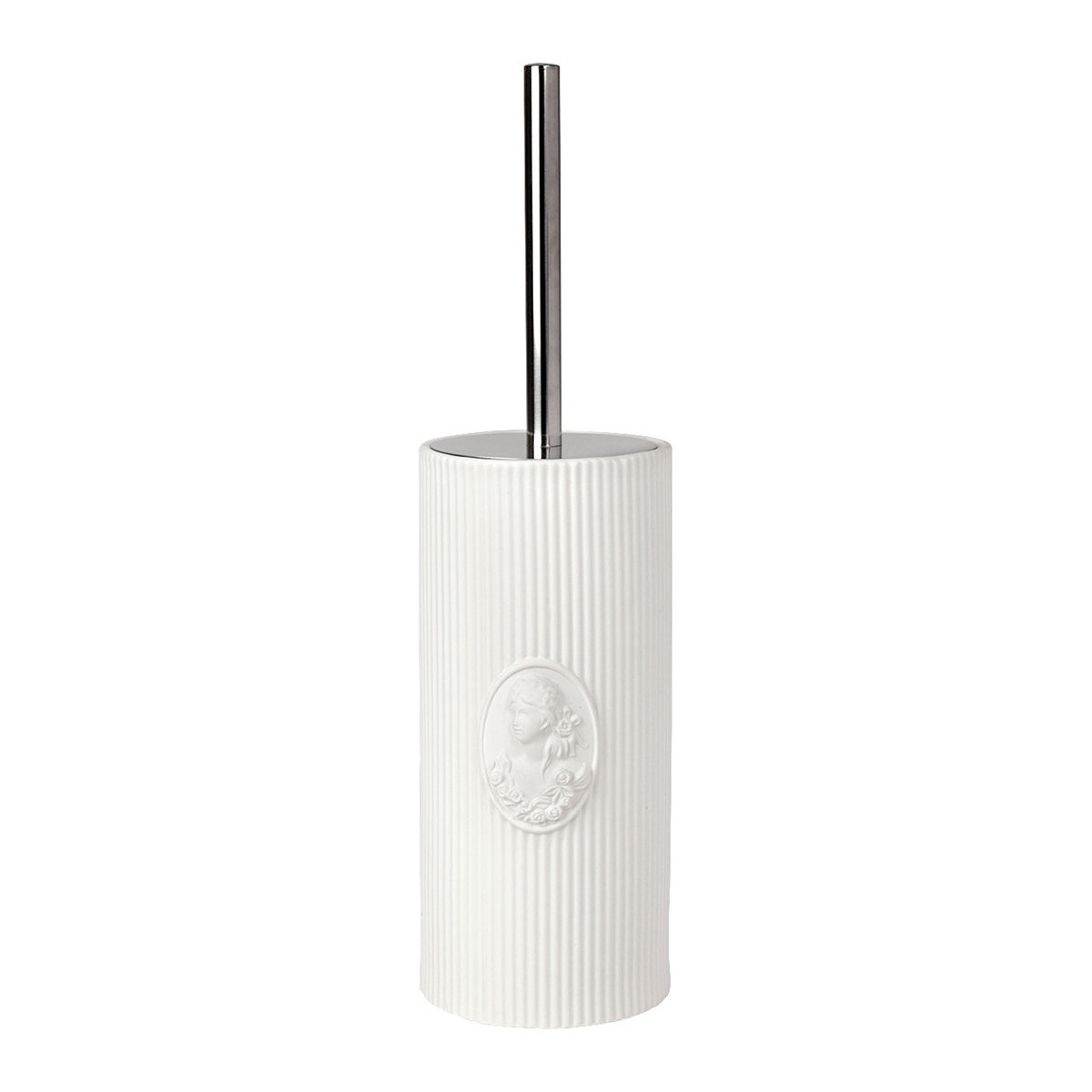 Pot brosse WC Marquise en céramique blanc, MATHILDE M