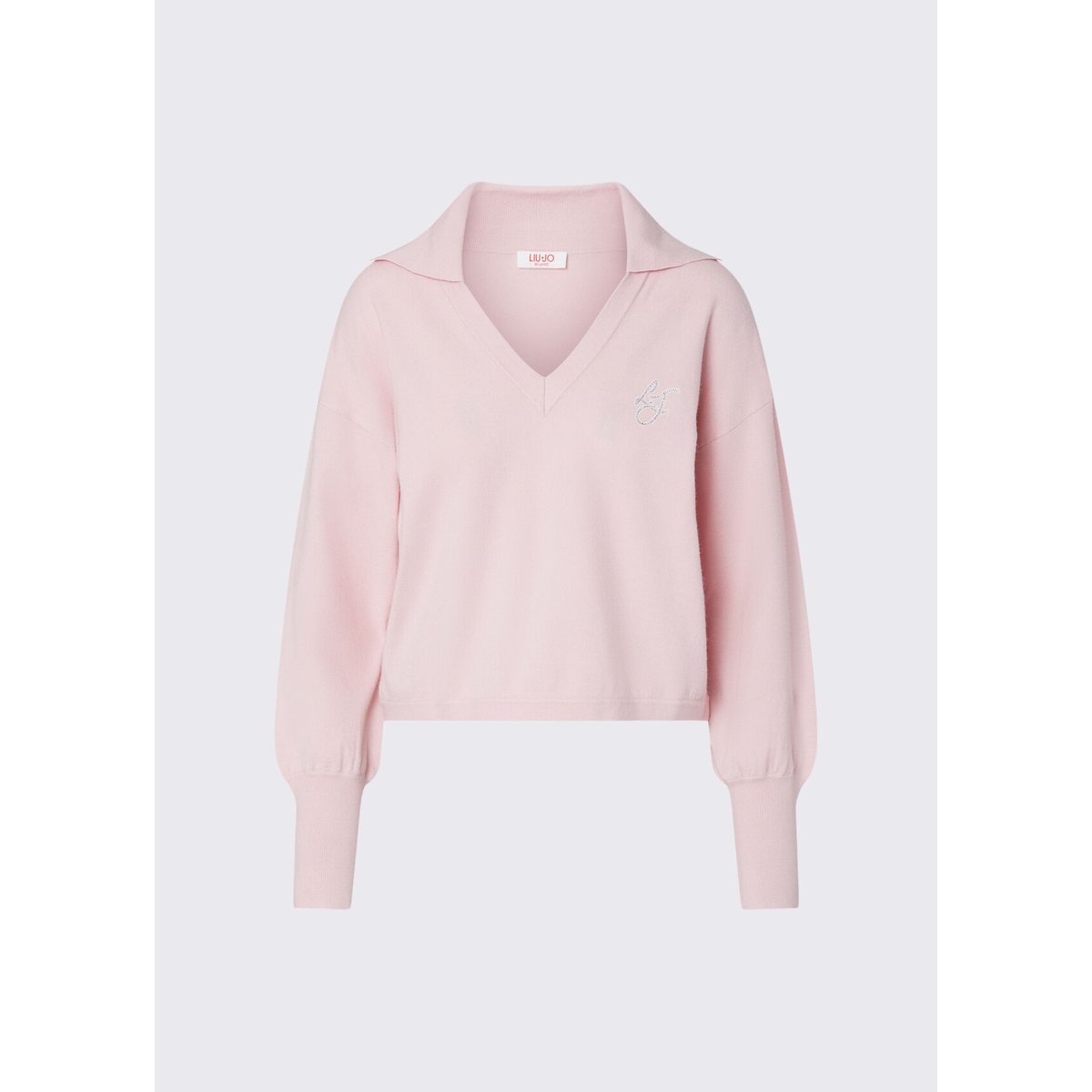 Pull à col en V rose, LIU JO