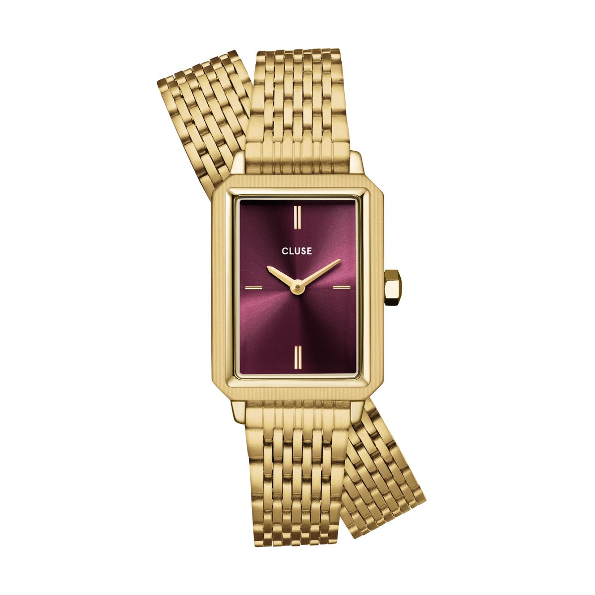Montre Analogique  FLUETTE doré bordeaux doré, CLUSE