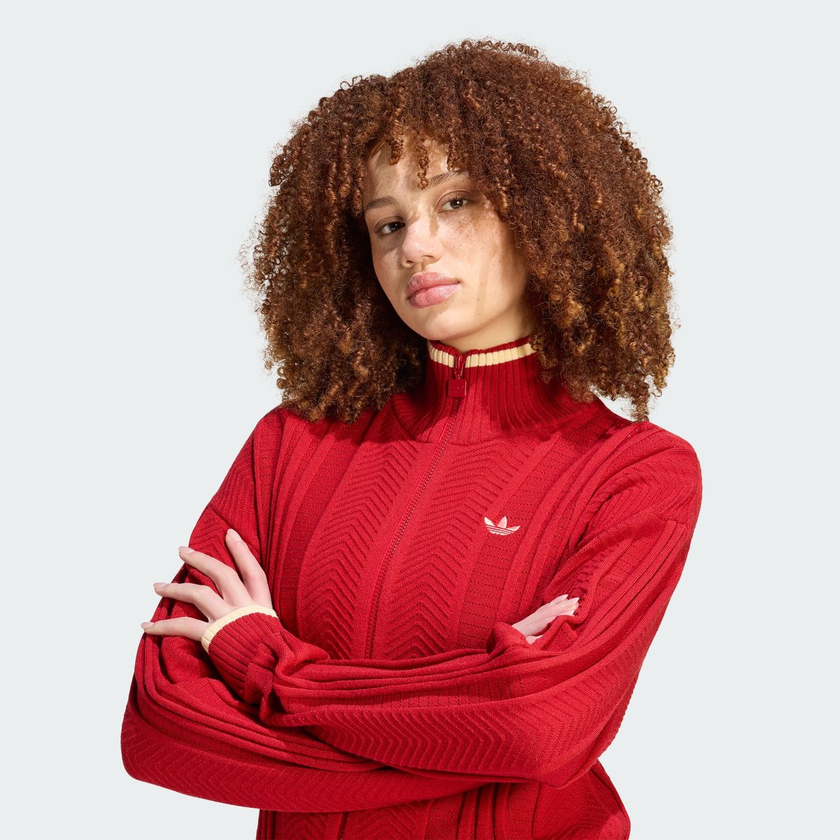 Veste De Survêtement Maille Torsadée Firebird Veste De Survêtement Maille Torsadée Firebird team victory red, adidas Originals