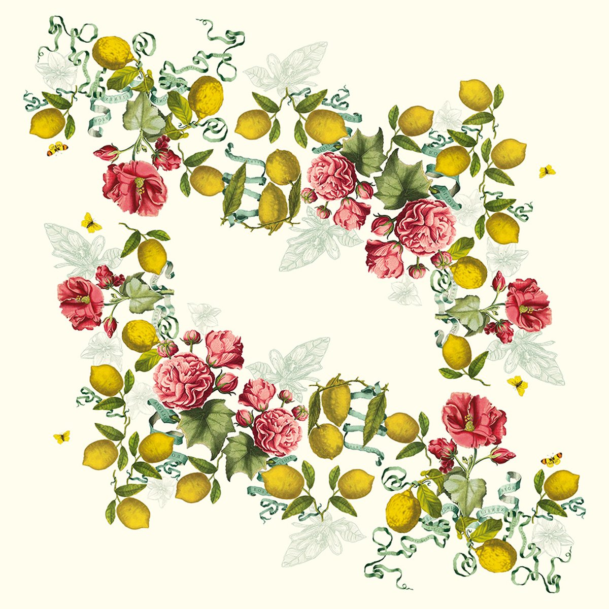 Nappe lin & coton lavé CITRONS DE MENTON romance, GARNIER THIEBAUT