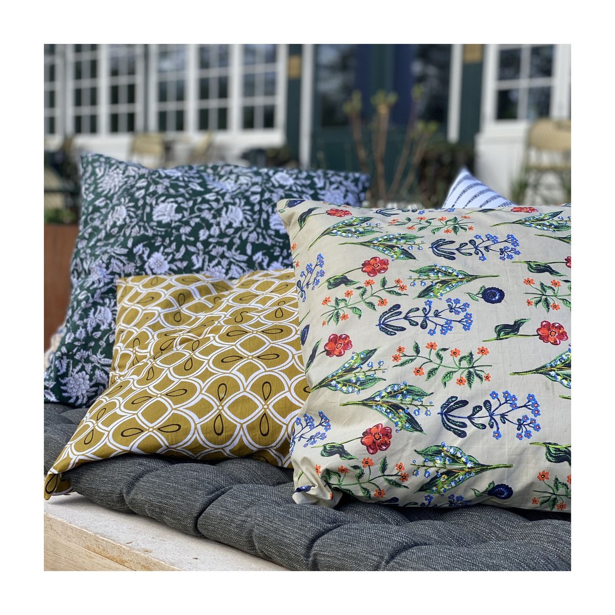 Housse de Coussin Rikas bleu, HOUSE DOCTOR