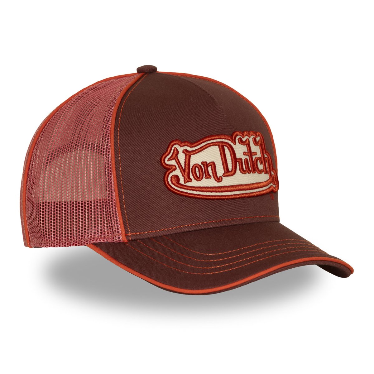 Casquette Trucker CORAIL bordeaux/orange/corail, VON DUTCH