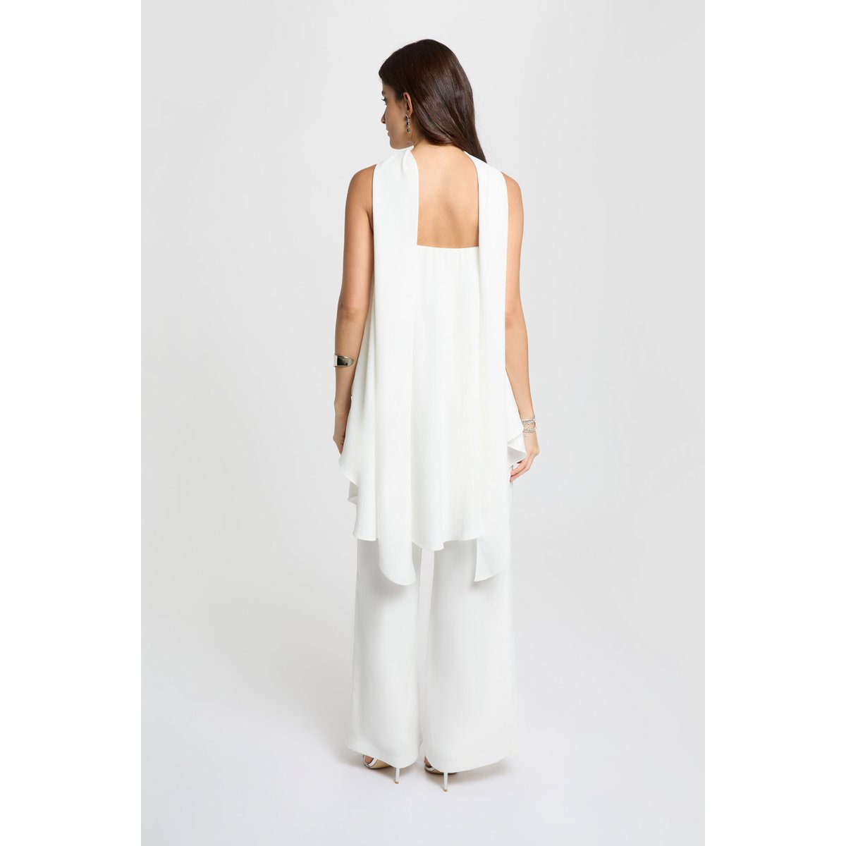 Combinaison bustier fluide blanc, MORGAN