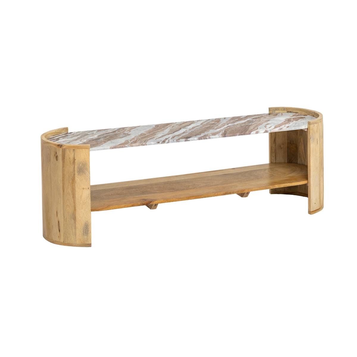 Table basse en bois de manguier ISABELLA bois clair, MADE IN MEUBLES