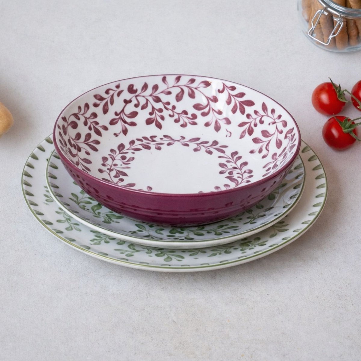 Lot de 6 assiettes creuses, TRATTORIA multicolore, ARTIME