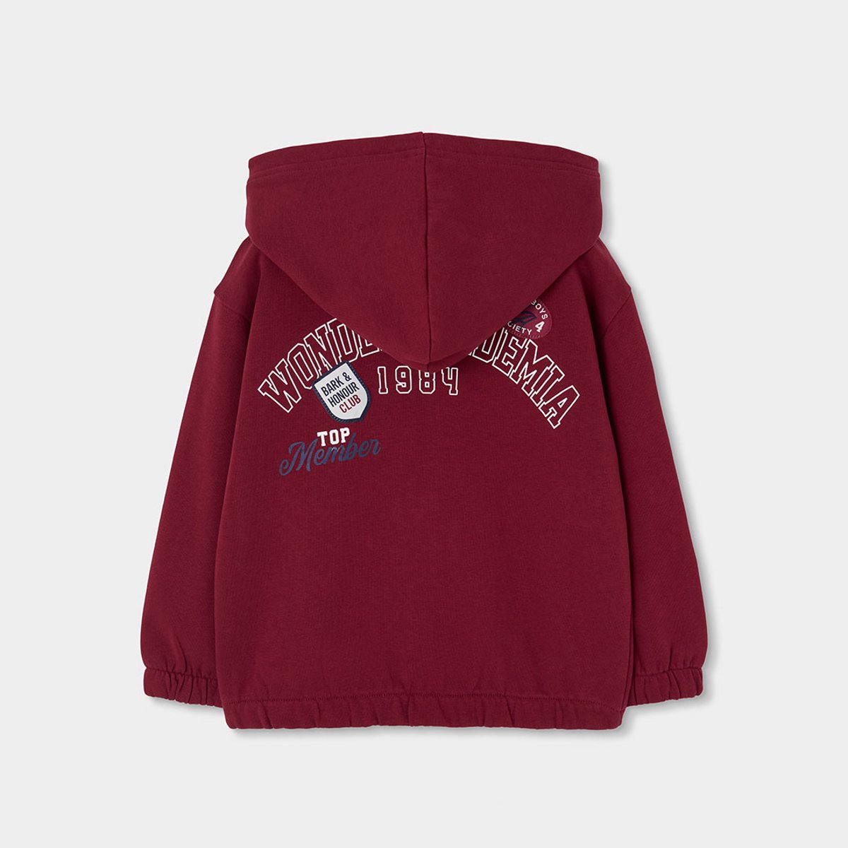 Sweat-shirt molleton garçon imprimé Oxford violet, BOBOLI