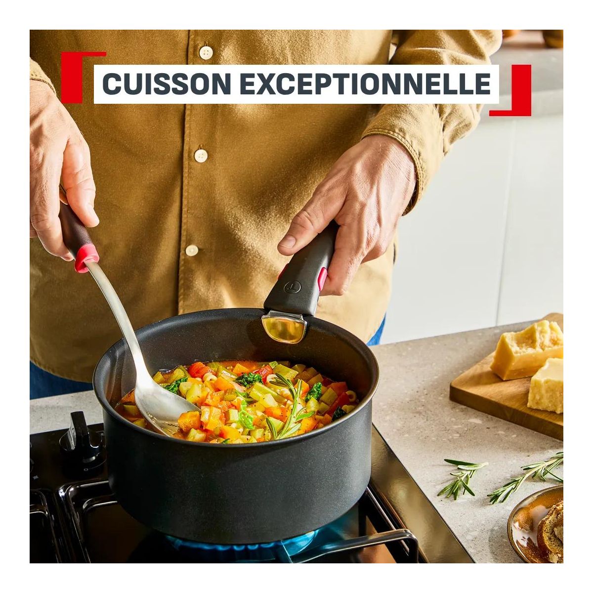 Casserole Ingenio Excellence 20cm noir, TEFAL