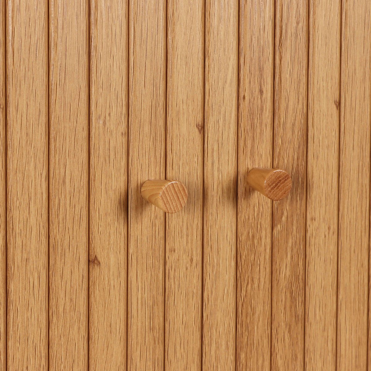 Buffet effet bois 2 portes 140 cm , TAYLOR bois clair, OVIALA