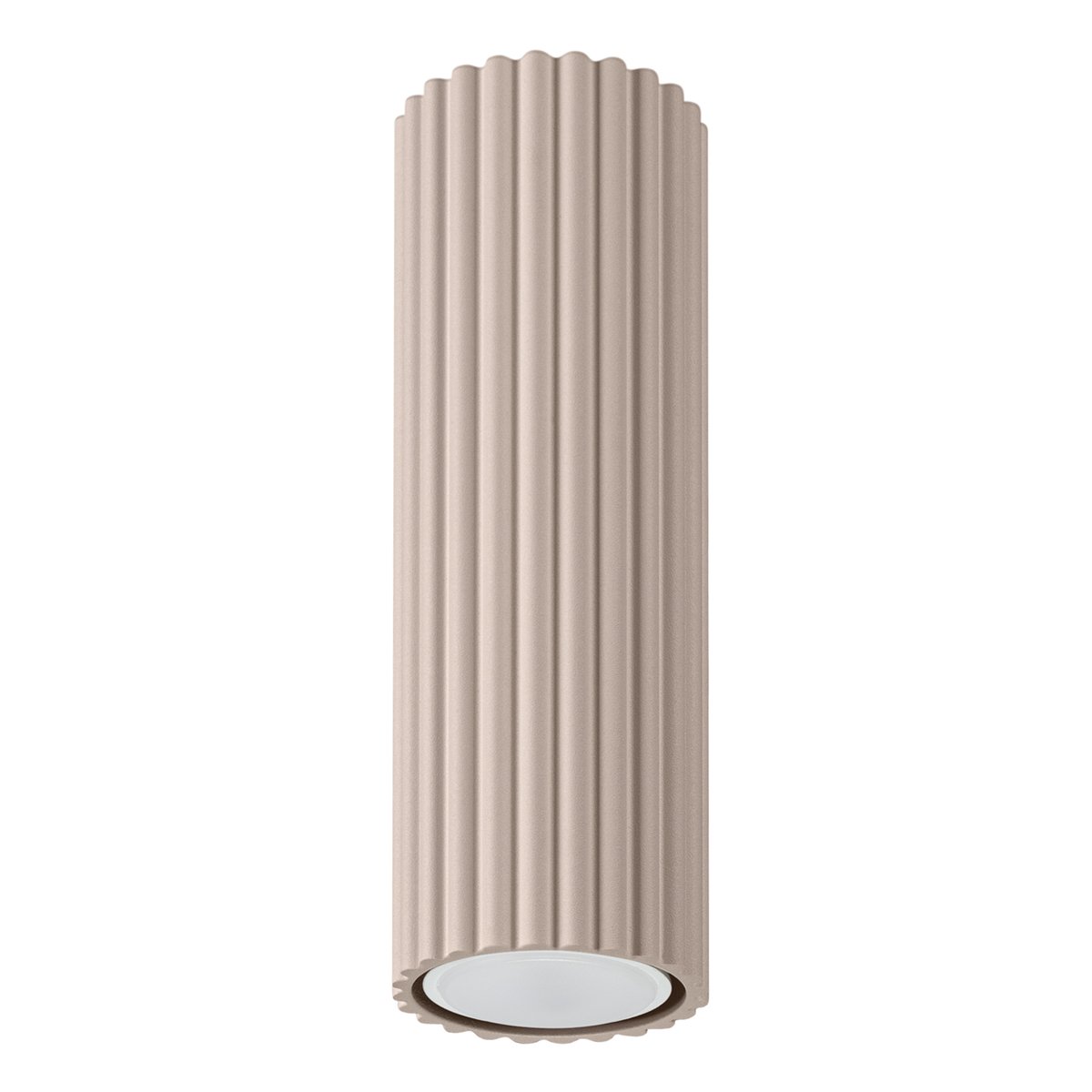 Plafonnier Aluminium Taupe GU10 1 Karbon marron, EDEN